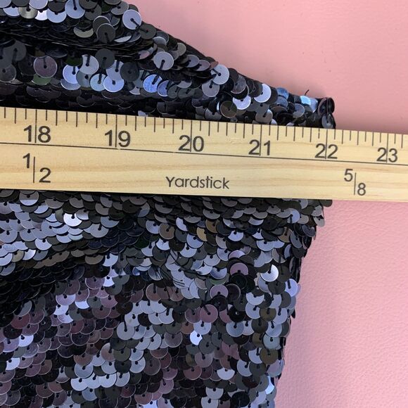 Womens Vintage Alyce Designs Sequined V-neck Top Midnight Black Size 22 - Picture 6 of 9